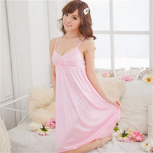 Fashion Women Deep V Silk Nightgowns Clothes Suspender Night Sleepwear Sleepshirts Robes New TIML66