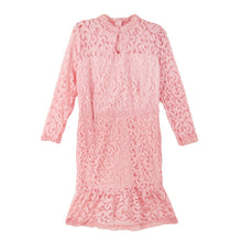 Women Lace Dress Hollow Out Zipper Back Long Sleeve Bodycon Dress Solid Color Mini Dress Sexy Club Dress  TIML66 TIML66