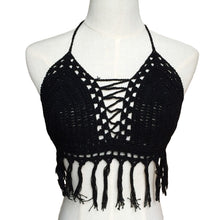 women sexy boho crop top halter style crochet knitted hollow bra beachwear womens tanks TIML66