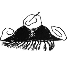women sexy boho crop top halter style crochet knitted hollow bra beachwear womens tanks TIML66