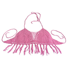women sexy boho crop top halter style crochet knitted hollow bra beachwear womens tanks TIML66
