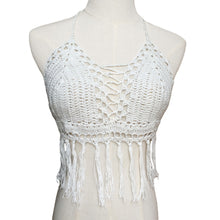 women sexy boho crop top halter style crochet knitted hollow bra beachwear womens tanks TIML66