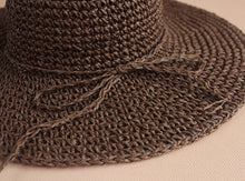 women straw hat wide brim woven design foldable sun beach hat coffee chapeu feminino TIML66