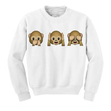 Fashion Women Sweatshirt 3D Emoji Monkey Printed Crew Neck Casual Pullover Jumper Coat Tops Blouse TIML66