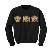 Fashion Women Sweatshirt 3D Emoji Monkey Printed Crew Neck Casual Pullover Jumper Coat Tops Blouse TIML66