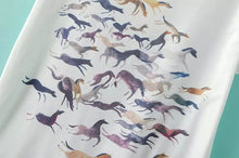 Women T Shirt Camisas Femininas Animal Horse Print O Neck Short Sleeves Pullover Casual Loose T-shirt Tops White TIML66 TIML66