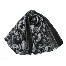 women wool scarf voile paisley printcolor block elegant oversized long thin pashmina black hijab bufandas mujer TIML66
