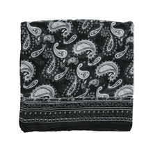 women wool scarf voile paisley printcolor block elegant oversized long thin pashmina black hijab bufandas mujer TIML66