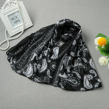 women wool scarf voile paisley printcolor block elegant oversized long thin pashmina black hijab bufandas mujer TIML66