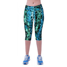 fitness women leggings high waist floral printing cropped yuga pants workout casual pants trousers women leggins TIML66