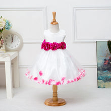 floral bow ball gown princess girls dresses sweet girl sleeveless wedding party dresses one piece tulle dress TIML66