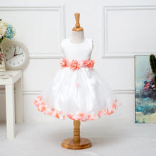 floral bow ball gown princess girls dresses sweet girl sleeveless wedding party dresses one piece tulle dress TIML66