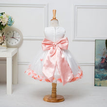 floral bow ball gown princess girls dresses sweet girl sleeveless wedding party dresses one piece tulle dress TIML66