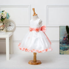 floral bow ball gown princess girls dresses sweet girl sleeveless wedding party dresses one piece tulle dress TIML66