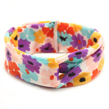 Floral Print Turban Headband, Baby Top Knot Headband, Girls Headwrap Head Band Hair Accessories Headwear Bandeau Bebe Fille LE3 TIML66