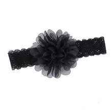 Girl Baby Ruffle Flower Lace Hairband Elastic Headband Baby BlackHair Band Headdress  TIML66
