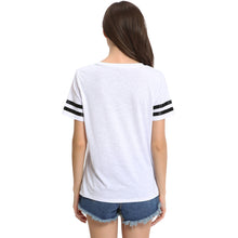 Harajuku Striped Print T Shirt Women Round Neck Short Sleeve Cotton Casual Tops Punk T-shirt Woman Tee Shirt Blusa TIML66 TIML66