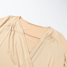 harajuku women t-shirts v neck long sleeve blusa cross solid slim casual tee tops beige red black camisas femininas TIML66