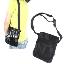 black pvc cosmetic makeup brush apron bag artist belt strap holder TIML66