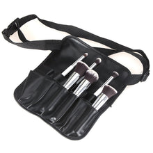 black pvc cosmetic makeup brush apron bag artist belt strap holder TIML66