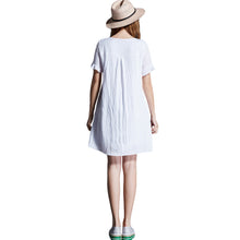 boho women dress geometry pattern printed mini beach dresses short sleeve ruffle cuffs party dress vestidos TIML66