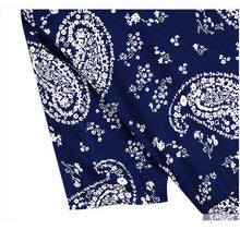 High Street Women Mini Dress V-Neck Short Sleeves Floral Print Dresses Vintage Casual Dress Dark Blue S M L XL TIML66 TIML66