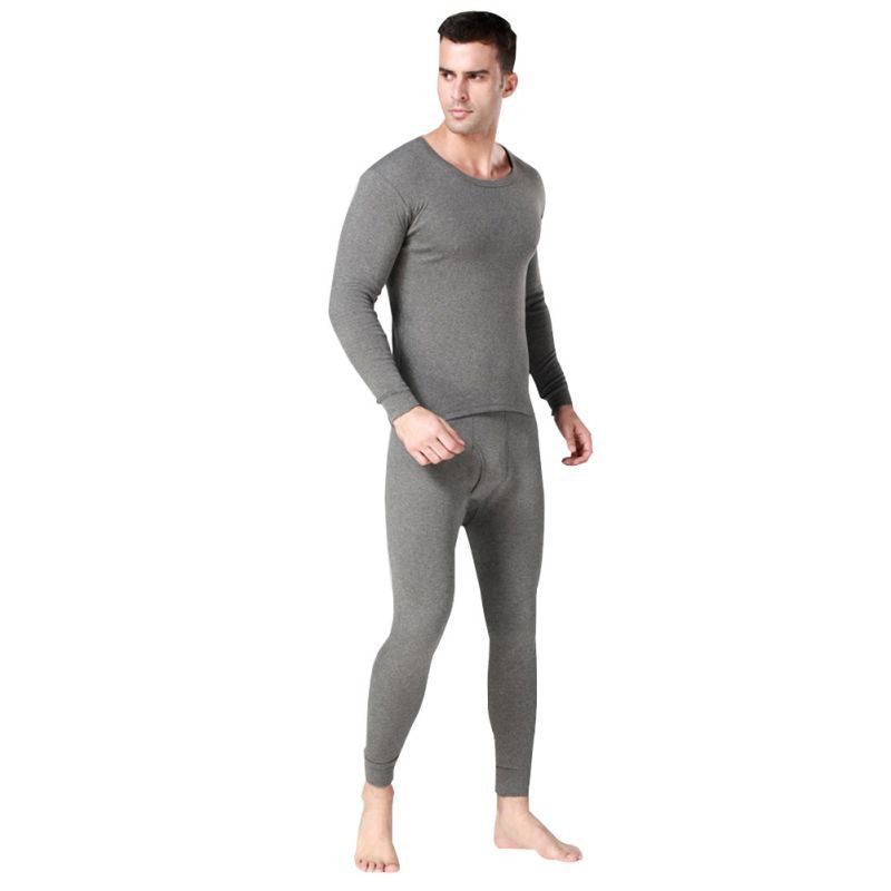 Men 2pcs Set Cotton Thermal Underwear Long Johns Tops Bottoms Pajama Sets 3 Colors P1 TIML66