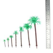 14pcs coconut palm trees model for railroad layout landscape scenery diorama miniatures tree model architectural model TIML66