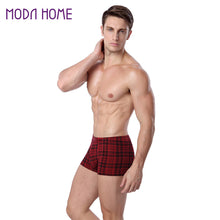 comfortable men boxer shorts plaid tartan elastic waist cotton trunks men underwear boxers panties underpants plus size TIML66
