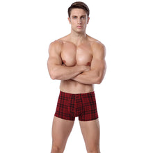 comfortable men boxer shorts plaid tartan elastic waist cotton trunks men underwear boxers panties underpants plus size TIML66