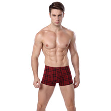 comfortable men boxer shorts plaid tartan elastic waist cotton trunks men underwear boxers panties underpants plus size TIML66