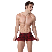 comfortable men boxer shorts plaid tartan elastic waist cotton trunks men underwear boxers panties underpants plus size TIML66