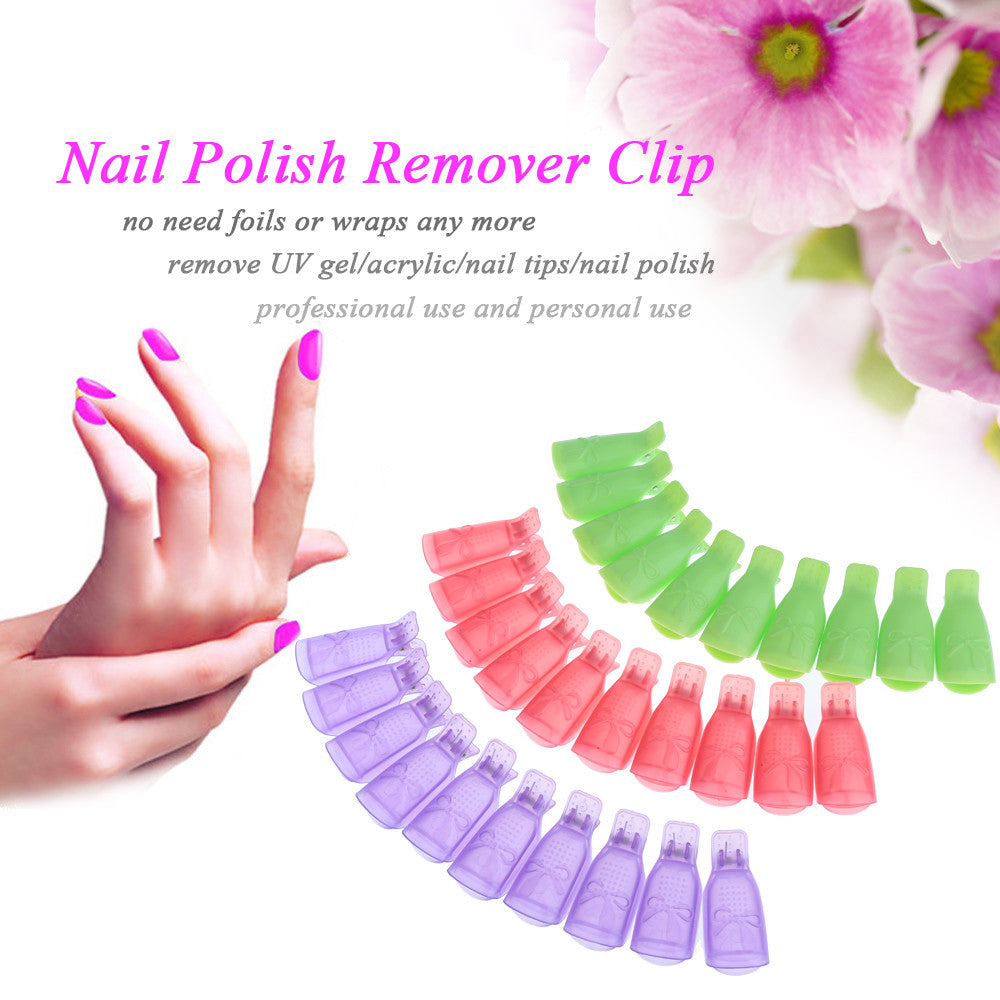 Gel Nail Remover Cap 10Pcs UV Gel Soak Off Removers Device Nail Polish Remove Finger Clip Caps 3 Colors TIML66 TIML66