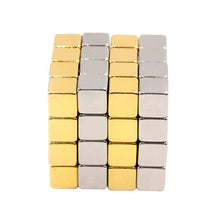 Magnetic Cube 5 mm 64 Pieces Neodymium Magnets Magnetic Cube Squares Magic Puzzle Educational Toy DIY Golden Silver TIML66 TIML66