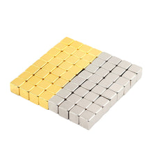 Magnetic Cube 5 mm 64 Pieces Neodymium Magnets Magnetic Cube Squares Magic Puzzle Educational Toy DIY Golden Silver TIML66 TIML66