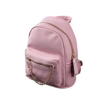 PU Leather Backpack Women Backbag Chain Zipper Pocket Large Capacity Casual Bag Light GreyBlackPink TIML66 TIML66