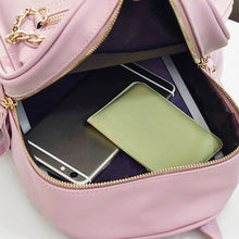PU Leather Backpack Women Backbag Chain Zipper Pocket Large Capacity Casual Bag Light GreyBlackPink TIML66 TIML66