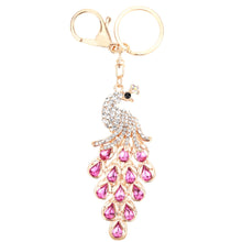 Peafowl Pendant Key Ring Colorful Rhinestone Keychain Couple Key Chain Price TIML66 TIML66