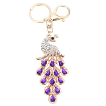 Peafowl Pendant Key Ring Colorful Rhinestone Keychain Couple Key Chain Price TIML66 TIML66