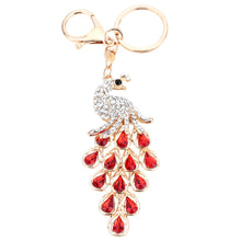 peafowl pendant key ringcolorful rhinestone keychain couple key chain price TIML66