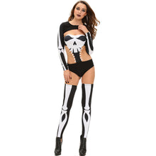 Scary Halloween Costumes Three Pieces Set Human Skeleton Backless Cosplay Squelette Costume Cut Out Skull Clothing TIML66 TIML66