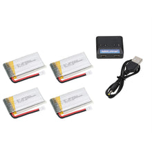 4pcs 1200mah rc lipo battery 3 7v with 4 in 1 charger set for syma x5sw x5sc rc quadcopter parts TIML66