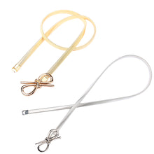 Women Belt Metal Bow Design Clasp Front Stretch Elastic Waist Dress Belt Strap Waistband Waist Belt Skinny Elastic Ceinture TIML66 TIML66