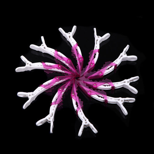 10Pcs Hair Styling Hair Clip Plastic Crocodile Hairdressing Sectioning Clamp TIML66 TIML66