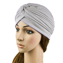 indian cap pleated headwrap turban stretchy band hats for women cloche chemo hijab beanies TIML66