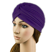 indian cap pleated headwrap turban stretchy band hats for women cloche chemo hijab beanies TIML66
