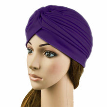 Indian Cap Pleated Headwrap Turban Stretchy Band Hats for Cloche Chemo Hijab BeaniesJFY66