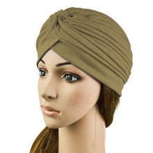 indian cap pleated headwrap turban stretchy band hats for women cloche chemo hijab beanies TIML66