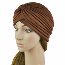 indian cap pleated headwrap turban stretchy band hats for women cloche chemo hijab beanies TIML66