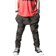 Kids Baby Unisex Cotton Cross Pattern Bottoms Harem Pants Boys Girls Punk Rock Trousers 2-6Years TIML66